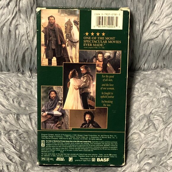 Robin Hood Prince of Thieves (VHS Tape 1991) Kevin Costner VHS - Picture 2 of 5